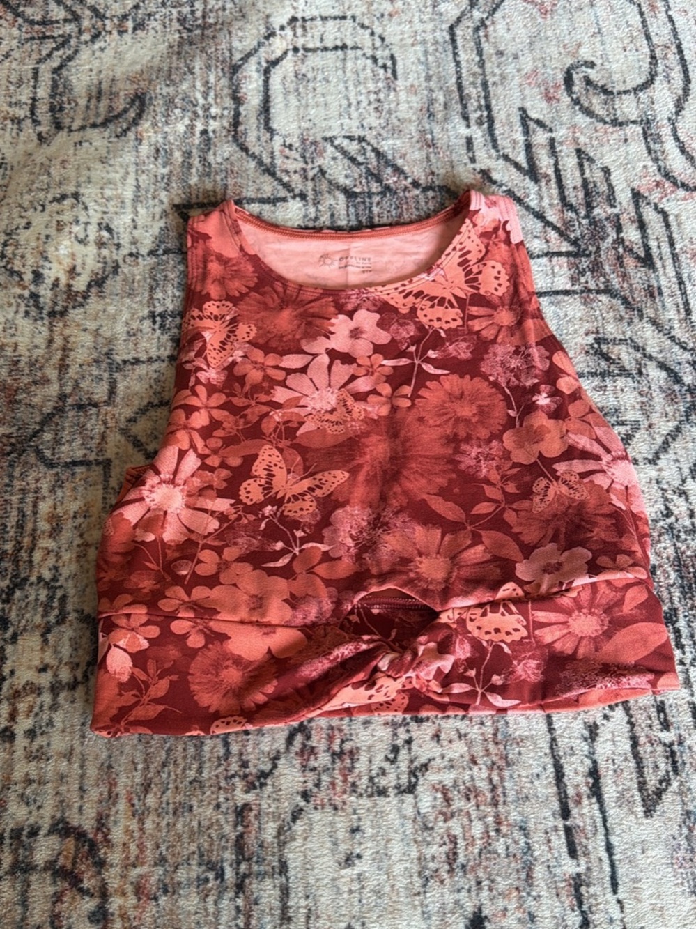 Offline by Aerie Real Me Floral Sports Bra S